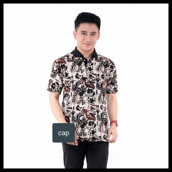 Kaos Kerah Batik Pria T-Shirt Batik Etnik Kaos Polo Kerah Lengan Pendek Best Quality