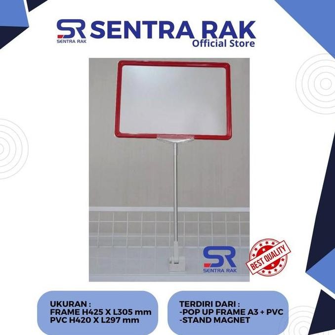 

new !!! Pop up Frame A3 + Stand Magnet / Tiang Promo P25 cm