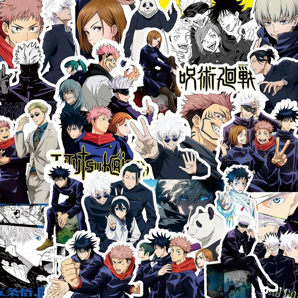 

10/30/80pcs Cartoon Jujutsu Kaisen Stickers DIY Laptop Skateboard Kids Cool Sticker Itadori Yuji Satoru Gojo Anime Decal Toys