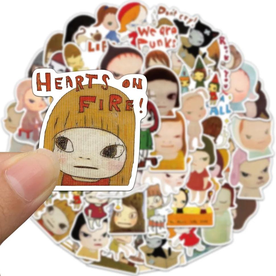 

50/100/150PCS Yoshitomo Nara Stickers Cute Handbooks Material Phone Cases Laptop Suitcases Water Cups Waterproof Stickers