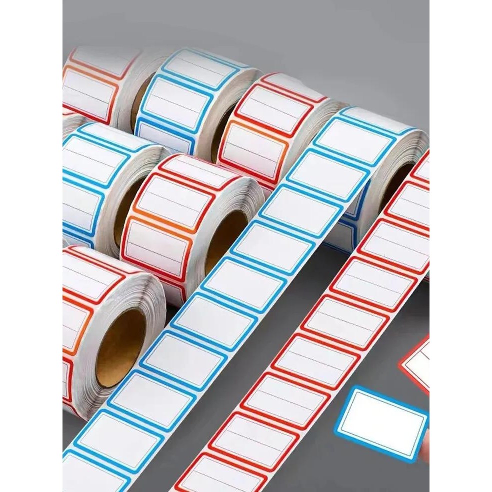 

Colorful Plain Name Tag Labels 1000 Stickers Name Tag Stickers 3 1/2X2 1/4 Name Labels for Office, Meeting, School and Home