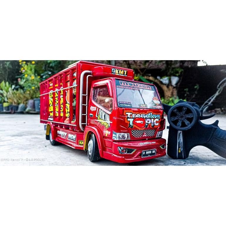 Miniatur Truk Oleng New Trending Topik Warna Merah Mainan Anak-Anak Kekinian Mainan Mobil Oleng Asli