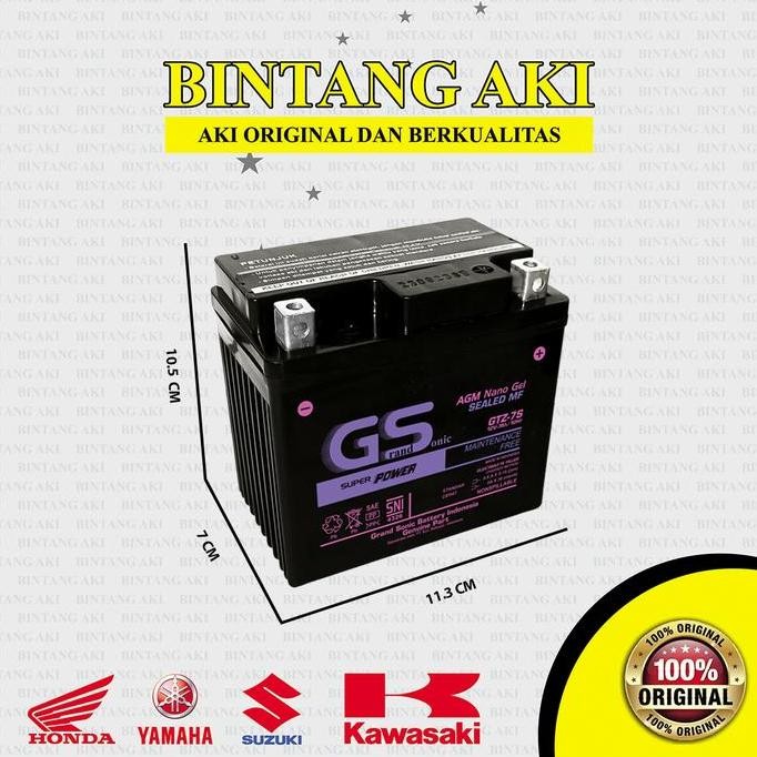 . Aki NMAX Old NMAX New GTZ7S Accu Kering Motor  Motorcycle