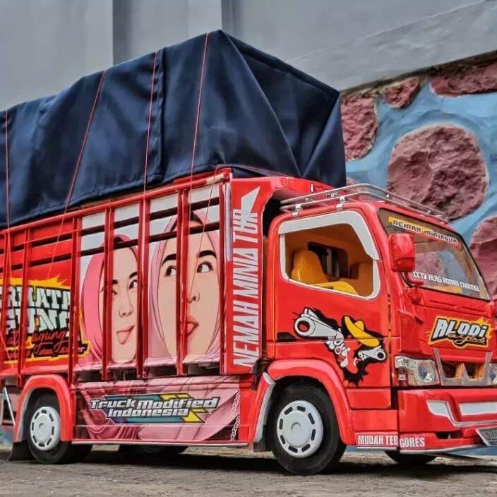 Cod Miniatur Truk Oleng Permata Agung Variasi Terpal, Trek, Trak, Truck Oleng Miniatur, Truk Oleng K