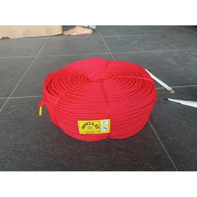 

ready Tali Tambang Plastik PE 3mm 4mm 5mm 6mm 8mm 10mm 12mm Per Roll - Tali Plastik Warna