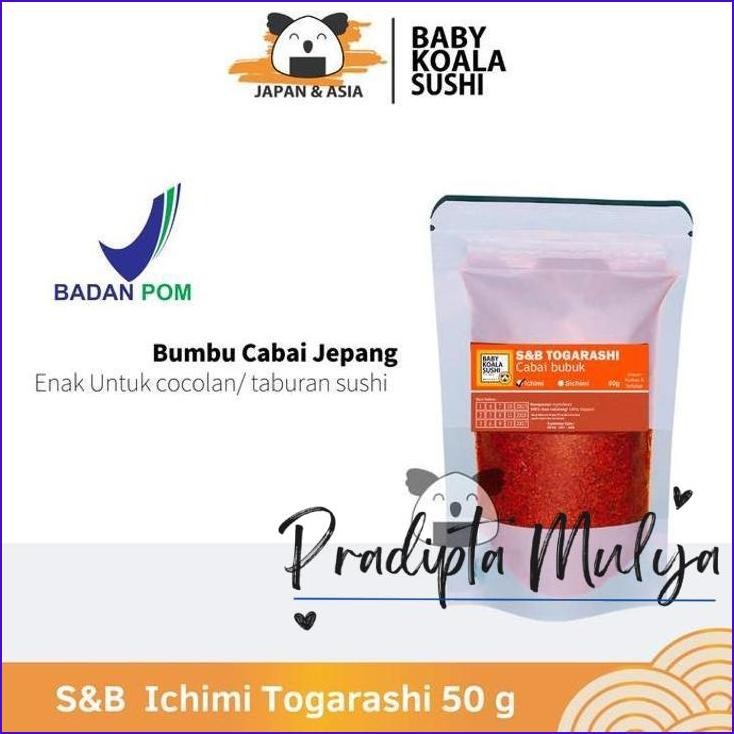 

Ready..!! S&B Ichimi Togarashi Cabai Jepang 50 G Cabe Bubuk Import Jepang