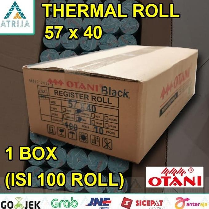 

TERLARIS - 1 BOX (100 Roll) Kertas Thermal Struk Kasir OTANI Black 57x40