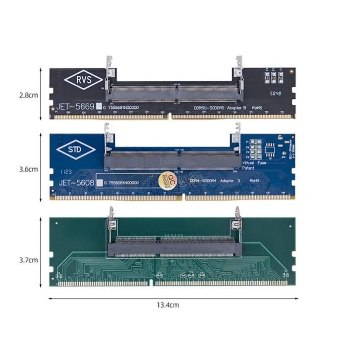 BEBAS ONGKIR - DDR3 / DDR4 / DDR5  laptop sodimm to desktop pcdimm converter adapter