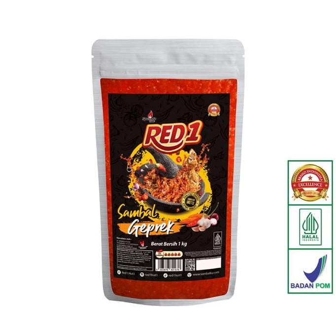

RED1 Sambal Geprek (1 Kg) Kemasan Pouch LA
