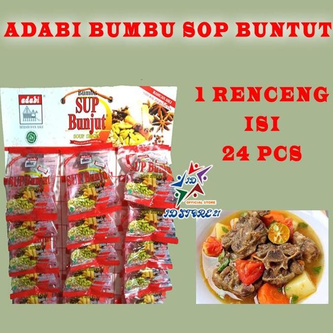 

24 Pcs Bumbu sop buntut instan adabi malaysia 8 Gram GT