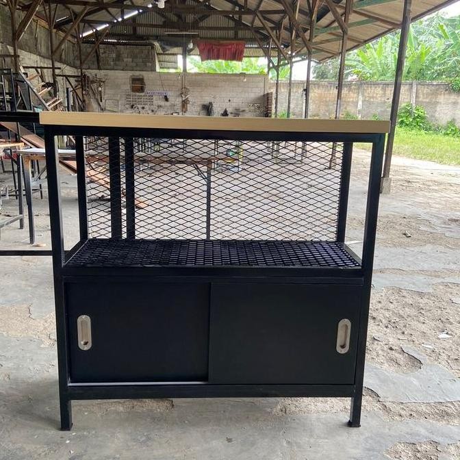 set meja bar cafe / meja makan minimalis / meja makan industrial