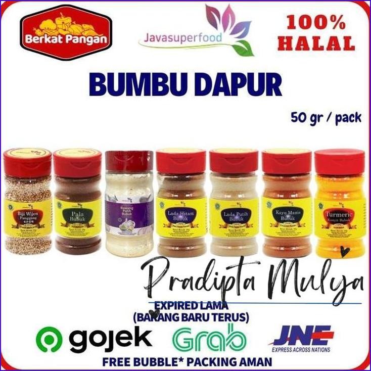 

Stok Ready.! Bumbu Dapur Bubuk Bawang Putih / Lada Hitam / Lada Putih / Kunyit / Pala / Kayu Manis/ Wijen