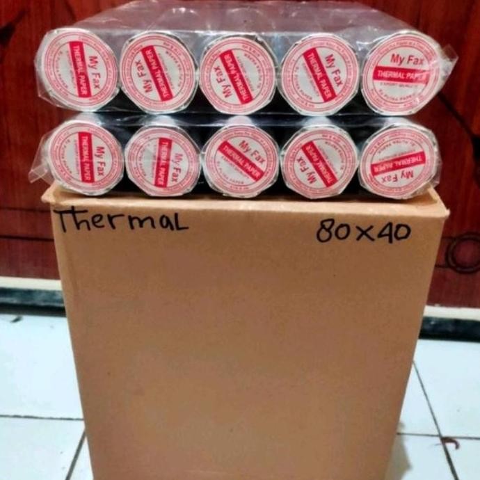 

TERLARIS - Kertas struk kasir printer thermal 80x40 paket 100 Roll