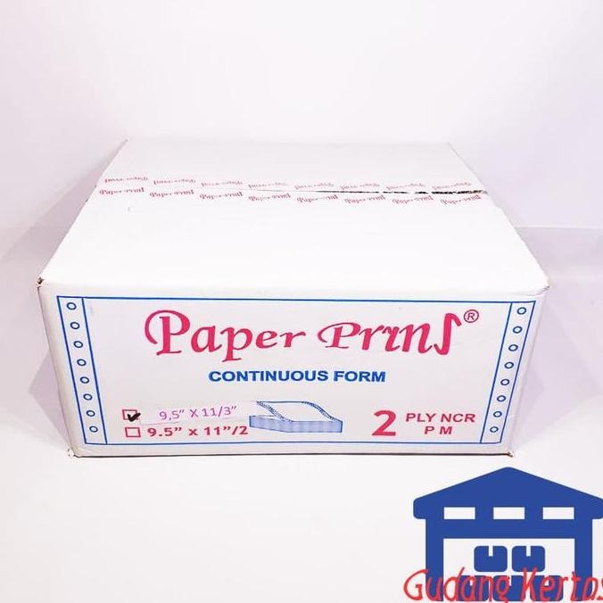 

BEBAS ONGKIR - CONTINUOUS FORM 91/2 X 11/3 2PLY PAPERPRYNS (BAGI 3 PDAM/PLN)