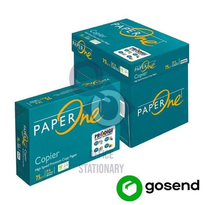 

TERLARIS - kertas hvs paper one f4 75 gram - 1 dus khusus gosend / gosend murah