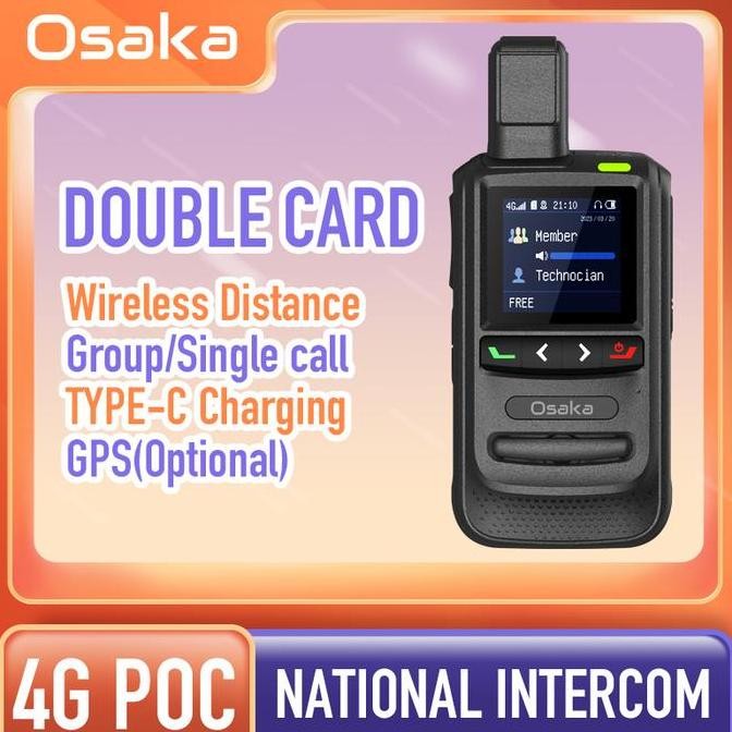 TERMURAH - HT POC Osaka mini Walkie talkie 4g Server PERMANEN