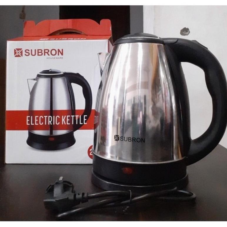 Teko Listrik Elektrik Stainless Steel 2 Liter 2,3 L Subron Termos Air Panas Viral