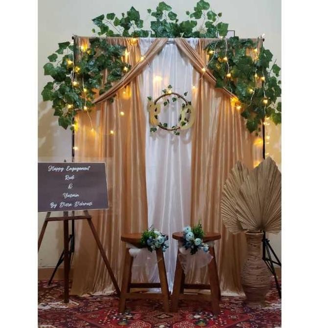 PAKET BACKDROP LAMARAN DEKORASI LAMARAN TERMURAH LENGKAP HEMAT