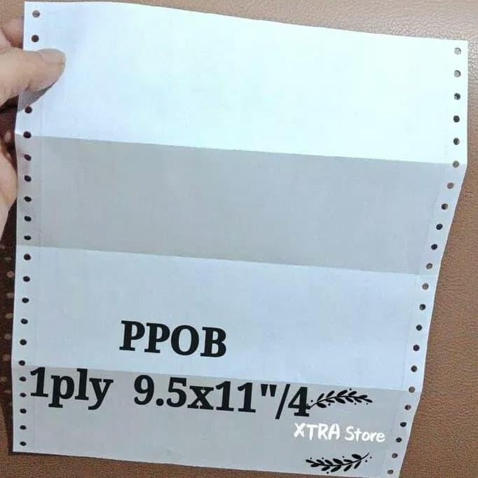 

BEBAS ONGKIR - Kertas PPOB 1ply 9.5x11"/4 continuous form