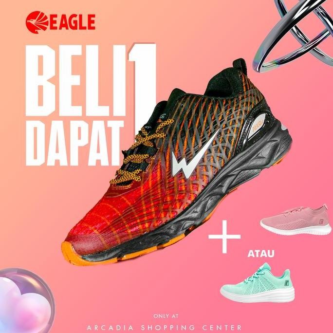 Eagle Ronin Running Pria Gratis Sepatu Rhumell Wanita Slipon Sneakers Kets Olahraga Lari Jogging Pin