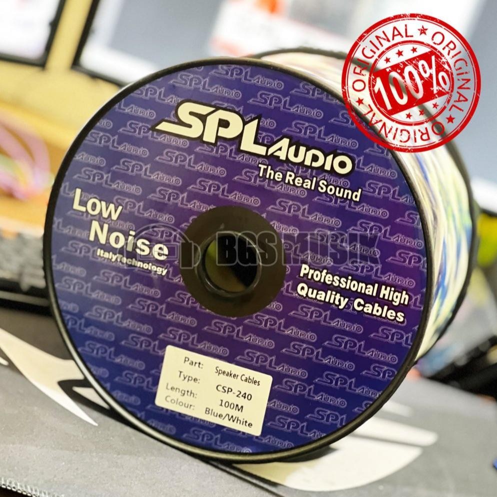 Ecer Kabel Speaker SPL AUDIO 2x4mm CSP240 Meteran - Kabel Speaker SPL AUDIO 2x4mm CSP240 ORIGINAL