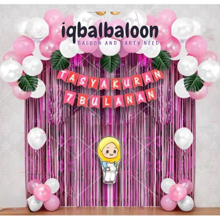 Backdrop Dekorasi Tasyakuran 7 Bulanan Kehamilan