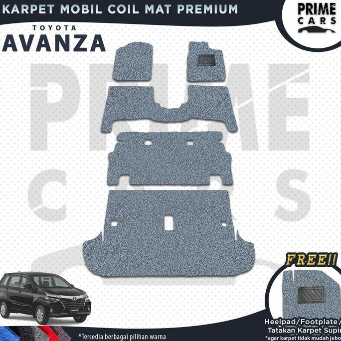 Karpet Mobil Coil mat AVANZA 2003 - 2021 old/ Grand New/ All new/ Veloz - Mie Bihun 1 Warna Full set
