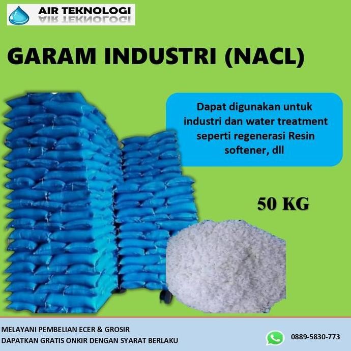 

Garam Industry / Garam kasar / Garam untuk Regenerasi Softener (50kg) MURAH