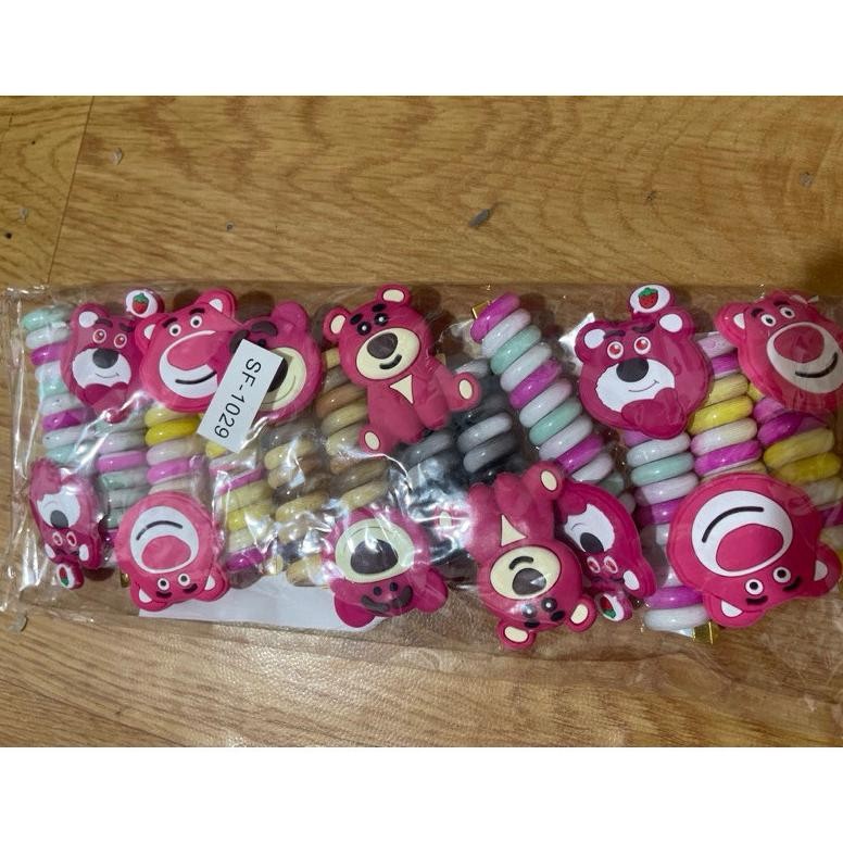 Kuncir Ikat Rambut Spiral Sanrio Lotso - Karet Kunciran Kepala Anak Lucu Karakter Tali Kuda Tinggi B