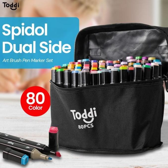 

Sale Set Spidol Warna Dual Side Fine Art Brush Pen Art Marker 48 Warna
