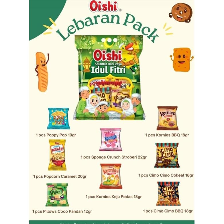 

Oishi Snack Pack Idul Fitri Lebaran Red Gift Bag Cuckoo Hadiah Anak Jajan Hari Raya Popcorn Sponge Crunch Poppy Pop Kornies Cimo Pillows Terlaris