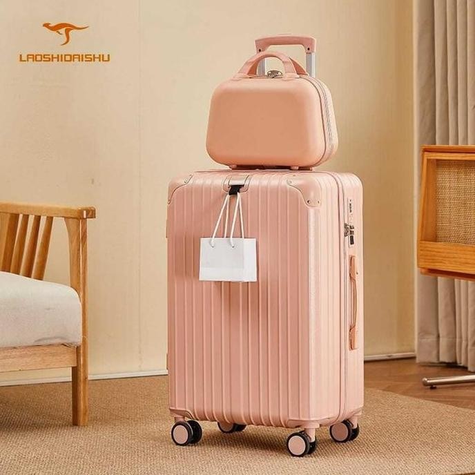 LAOSHIDAISHU A973 Koper 2 in 1 koper 24 inch 22 inch Kabin Bagasi tas koper besar