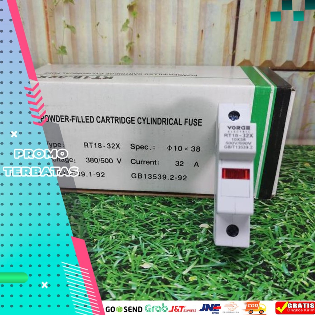 FUSE HOLDER RT18-32 DIN RAIL RUMAH FUSE 10 X 38 10*38 10X38 VORGE