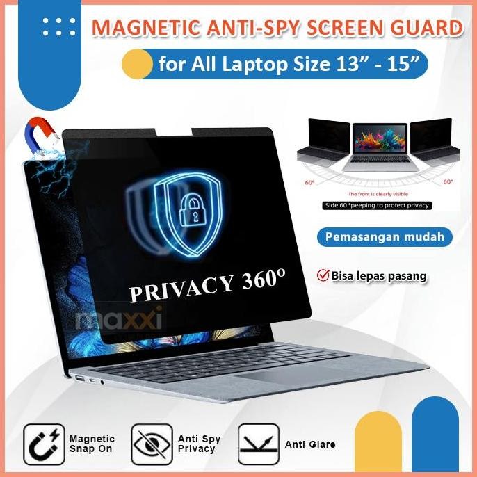 TERBARU - ( BISA DI LEPAS PASANG ) Anti Spy Magnetic Laptop 13 13.3 14 15 15.6 Inch Rasio Ratio 16:9