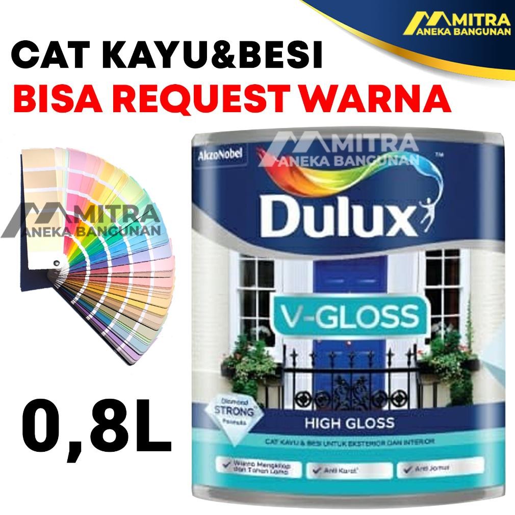Dulux Vgloss 0,8 Liter / Cat Kayu Dulux / Cat Besi Dulux