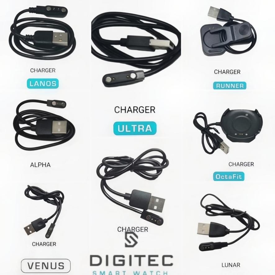 TERLARIS Charger Digitec Smart Watch Digitec Smartwatch Charger Lanos Runner Wave Octafit Siap kirim