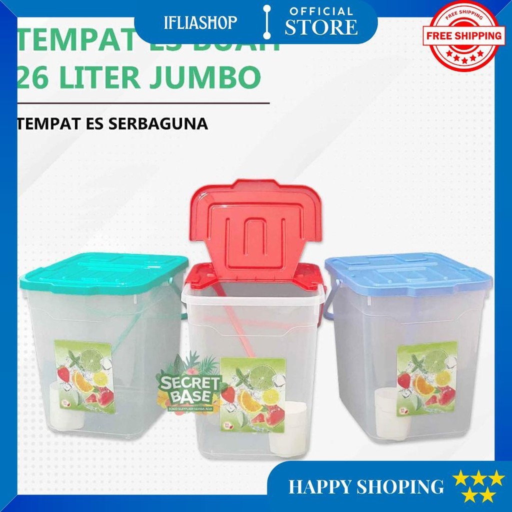 Toples Es Buah - Bonus Gayung / Tempat Es Buah Besar/ Aquarium Es Buah Cod
