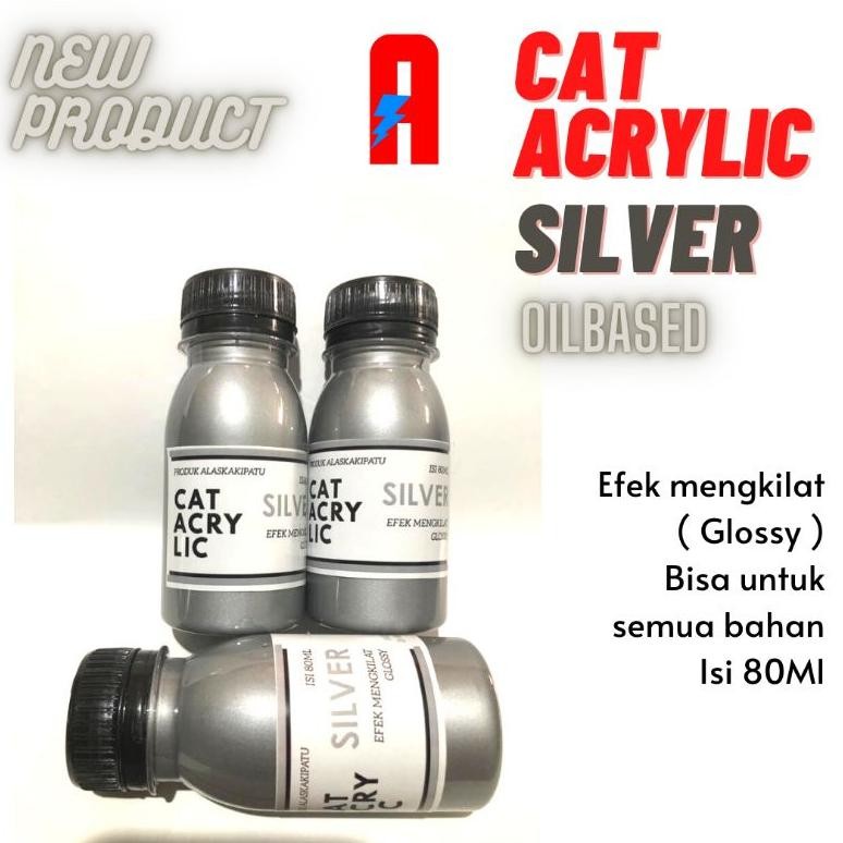 

Cat acrylic oilbased SILVER 80ml