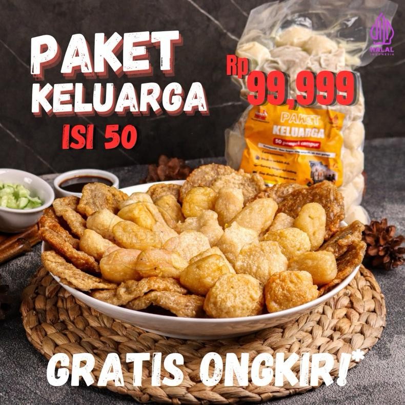 

{Salt} Pempek Aa - Paket Keluarga 50 Pcs Mix + Cuko Pempek Palembang Asli / Empek Empek Palembang Ha-147