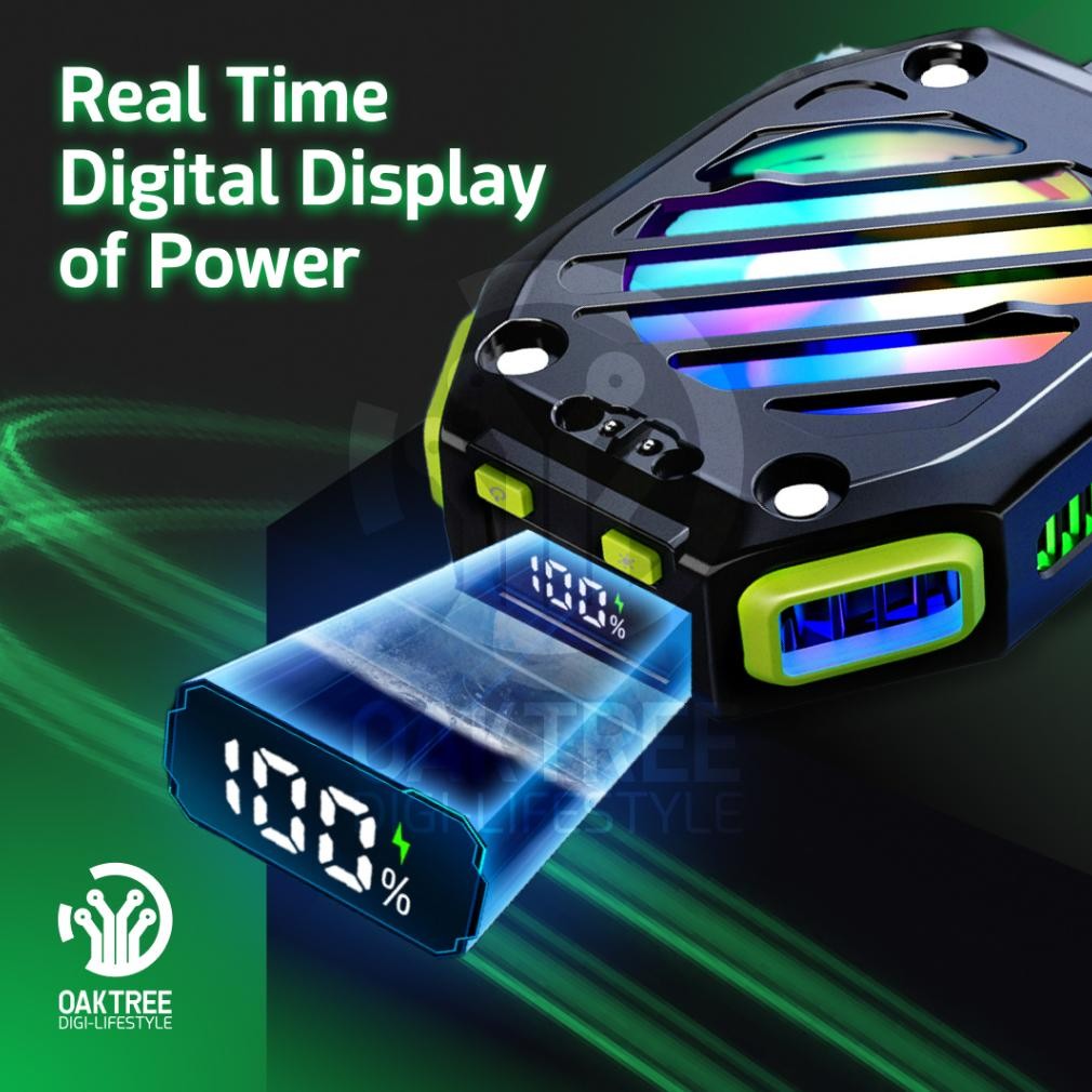 Oaktree Funcooler X111 Fan Cooler Radiator Pendingin HP Tablet Rechargeable Battery