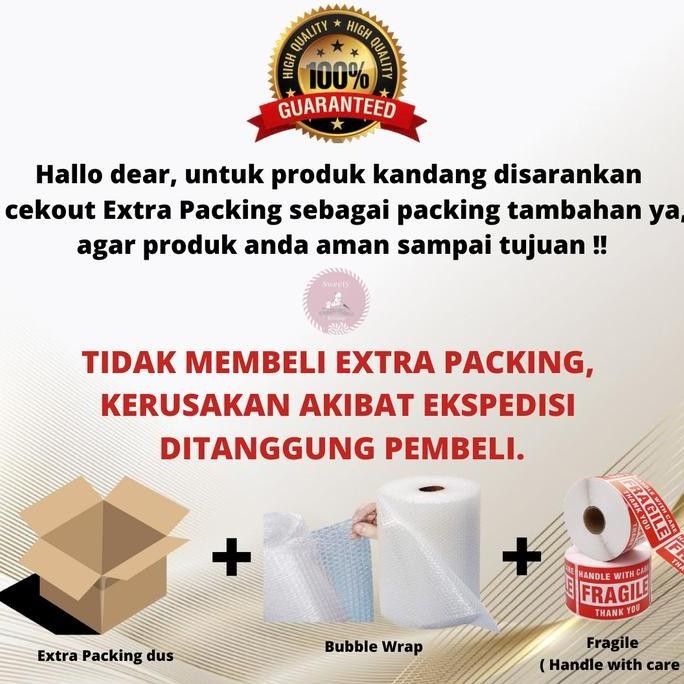 Kandang Kucing 60X40X50 Cm Tingkat Besi Lipat Kandang Kucing Kandang Anjing Kandang Kelinci