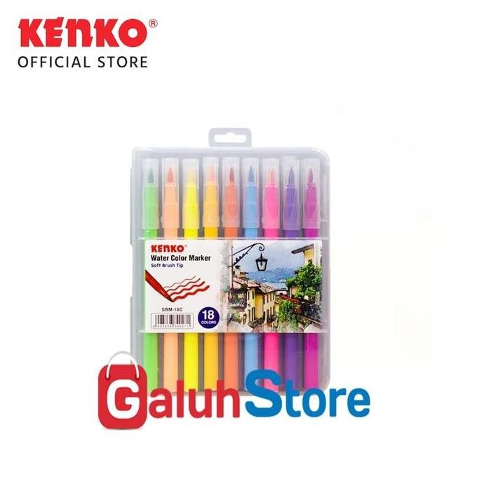 

Sale Kenko Water Colour Marker / Soft Brush Pen Sbm 18 Warna