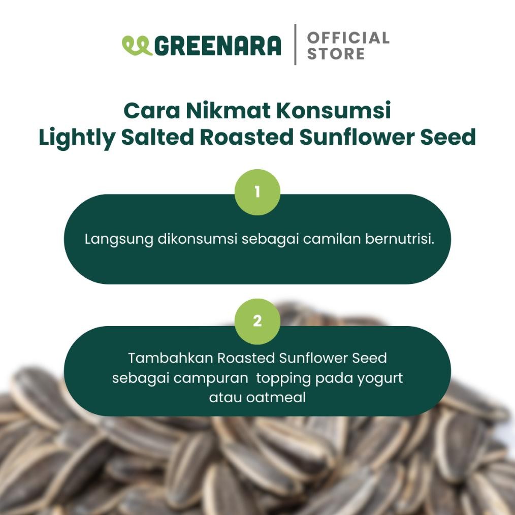 

Terlaris Greenara Natural Lightly Salted Roasted Sunflower Seed 1Kg / Kuaci Kupas Panggang Asin Hj-43