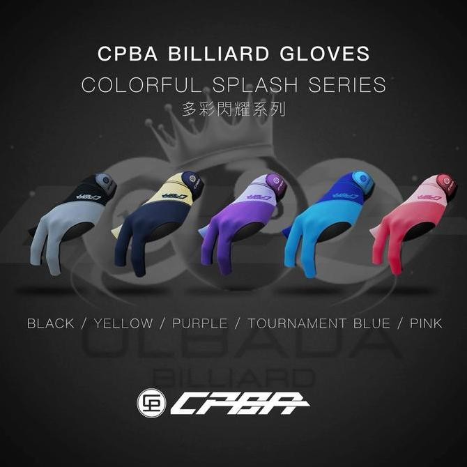 (Expert) CPBA Splash Series Billiard Gloves | Sarung Tangan Billiard CPBA Splash