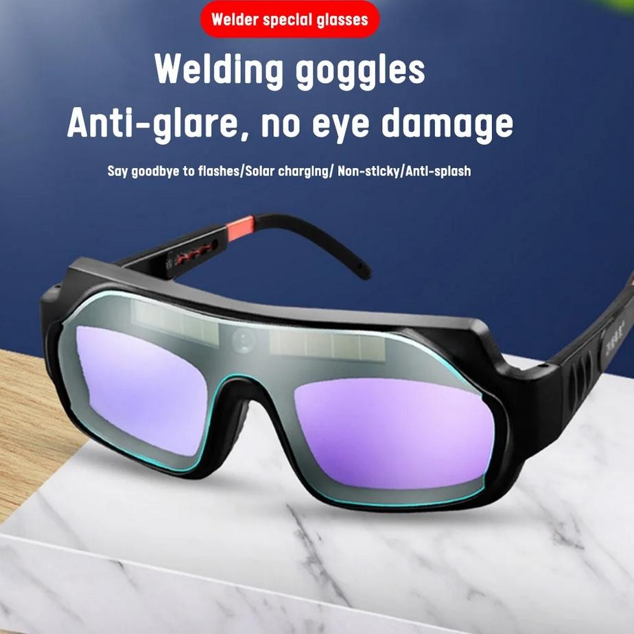KACAMATA LAS OTOMATIS AUTO DARKENING SOLDERING GOGGLES / KACAMATA LAS PELINDUNG MATA TERBAIK MURAH- 