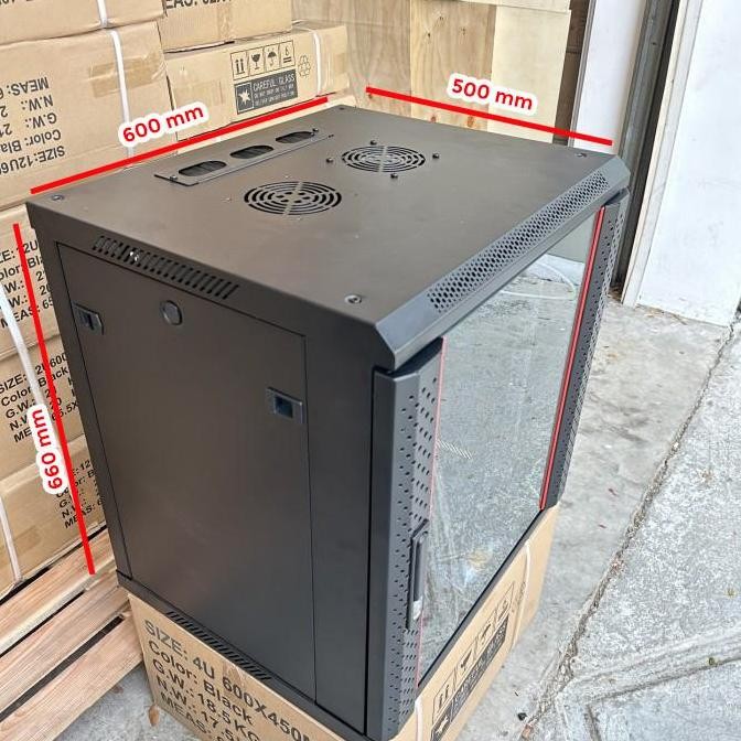 Wallmount Rack 12U / Rack Server 12U Single Door /Rack 12U (Invoice) New Stok