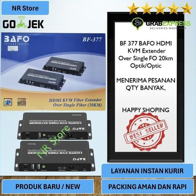 Bf 377 Bafo Hdmi Kvm Extender Over Single Fo 20Km Optik/Optic New Stok