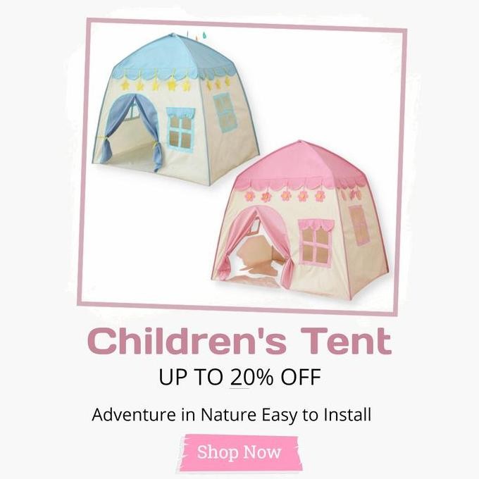 Tenda Mainan Anak | Tenda Portable Kemah Anak | Tenda Anak Outdoor Kualitas Premium