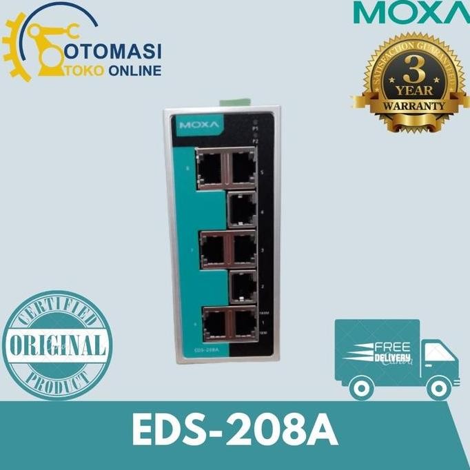 Moxa Eds-208A Ethernet Switch New Stok