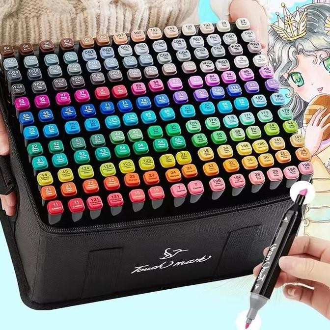 

Double Pen Tip Markers Brush Pens Set Painting Highlighter School Art Supplies LS